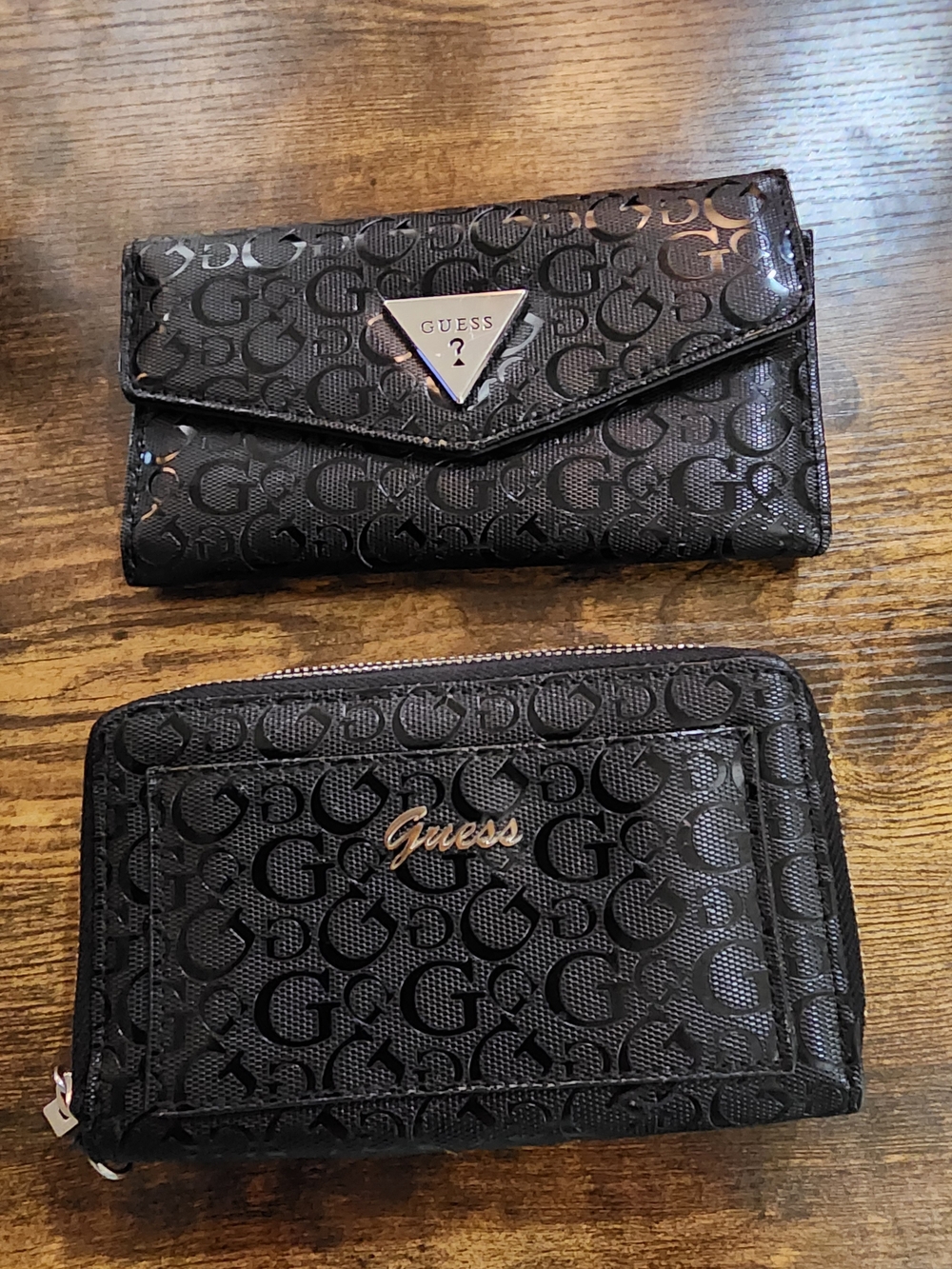 Lot Of 2 GUESS Black Wallets